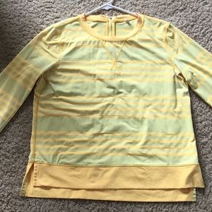 Lu Lu Lemon yellow fitted active wear top